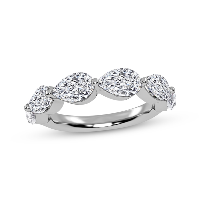 Main Image 1 of Adore Lab-Grown Diamonds Pear-Shaped East-West Anniversary Ring 2 ct tw 14K White Gold