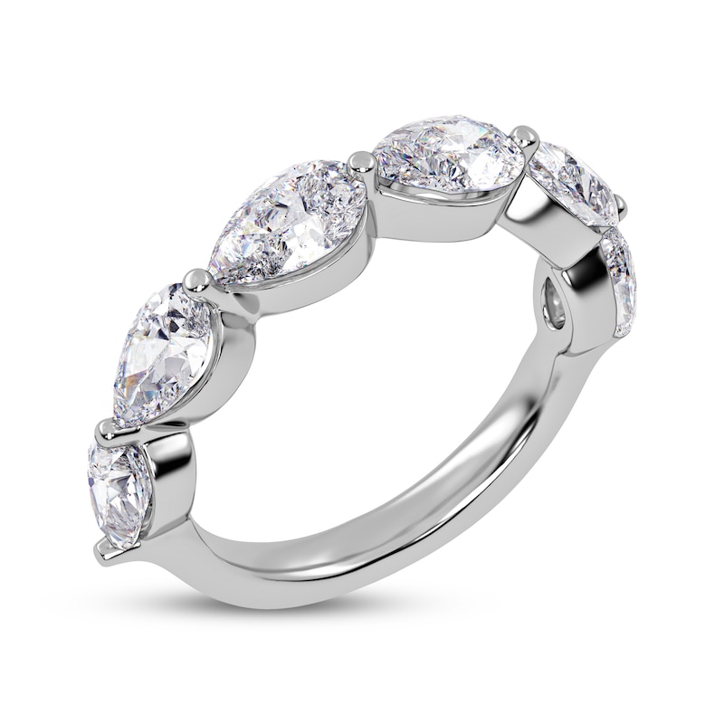 Main Image 2 of Adore Lab-Grown Diamonds Pear-Shaped East-West Anniversary Ring 2 ct tw 14K White Gold
