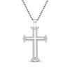 Thumbnail Image 1 of Men's Cutout Cross Necklace Stainless Steel 22"