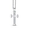 Thumbnail Image 2 of Men's Cutout Cross Necklace Stainless Steel 22"