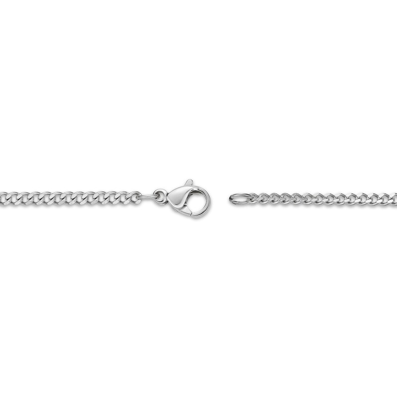 Main Image 3 of Men's Cutout Cross Necklace Stainless Steel 22"