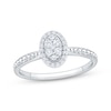 Thumbnail Image 1 of Multi-Diamond Oval Halo Fashion Ring 1/5 ct tw 10K White Gold