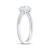Thumbnail Image 2 of Multi-Diamond Oval Halo Fashion Ring 1/5 ct tw 10K White Gold