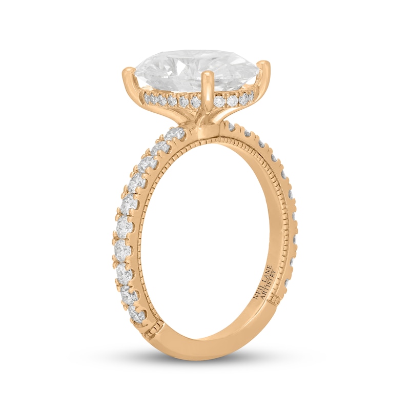 Main Image 2 of Neil Lane Artistry Oval-Cut Lab-Grown Diamond Engagement Ring 4-5/8 ct tw 14K Yellow Gold
