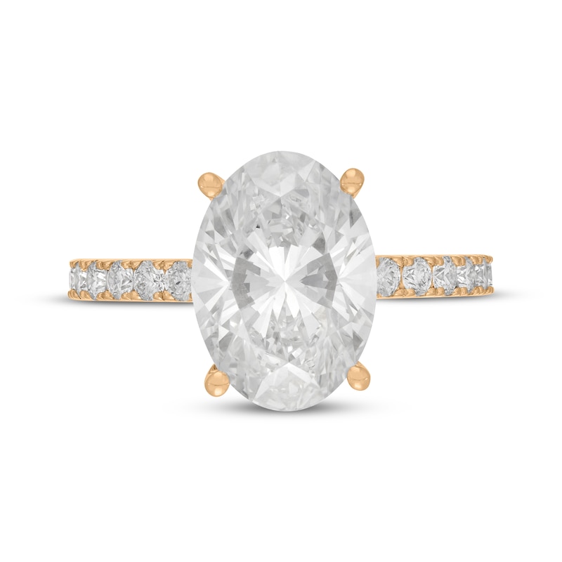 Main Image 3 of Neil Lane Artistry Oval-Cut Lab-Grown Diamond Engagement Ring 4-5/8 ct tw 14K Yellow Gold