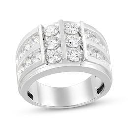 KAY Lab-Grown Diamonds Men's Multi-Row Ring 3 ct tw 10K Yellow White Gold