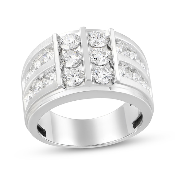 KAY Lab-Grown Diamonds Men's Multi-Row Ring 3 ct tw 10K Yellow White Gold