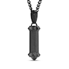 Thumbnail Image 2 of Men's Barrel Pendant Necklace Black Ion-Plated Stainless Steel Solid 24"