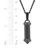 Thumbnail Image 4 of Men's Barrel Pendant Necklace Black Ion-Plated Stainless Steel Solid 24"