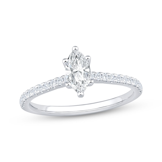 Adore Lab-Grown Diamonds Marquise-Cut Engagement Ring 5/8 ct tw 14K White Gold