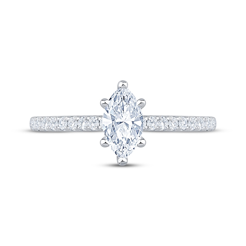 Main Image 3 of Adore Lab-Grown Diamonds Marquise-Cut Engagement Ring 5/8 ct tw 14K White Gold