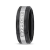 Thumbnail Image 2 of Adore Men's Diamond Wedding Band 1/6 ct tw Stainless Steel & Black Ceramic