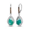 Thumbnail Image 1 of Le Vian Pear-Shaped Aquaprase Drop Earrings 1/2 ct tw Diamonds 14K Vanilla Gold