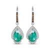 Thumbnail Image 2 of Le Vian Pear-Shaped Aquaprase Drop Earrings 1/2 ct tw Diamonds 14K Vanilla Gold