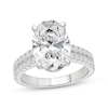 Thumbnail Image 1 of Lab-Grown Diamonds Oval-Cut Engagement Ring 4-1/2 ct tw 14K White Gold