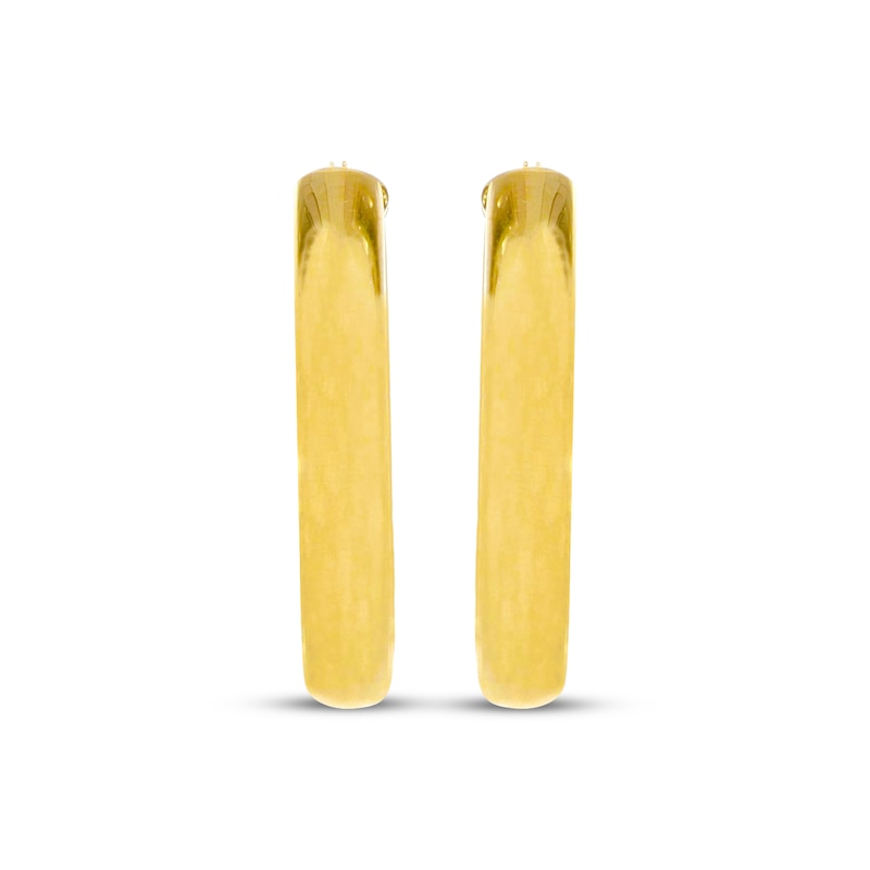 Main Image 2 of Oval Hoop Earrings 18K Yellow Gold