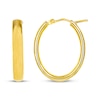 Thumbnail Image 3 of Oval Hoop Earrings 18K Yellow Gold