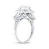 Thumbnail Image 2 of Adore Princess-Cut Diamond Three-Stone Halo Engagement Ring 1 ct tw 10K White Gold
