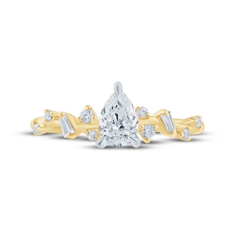 Main Image 3 of Adore Lab-Grown Diamonds Pear-Shaped Engagement Ring 5/8 ct tw 14K Yellow Gold