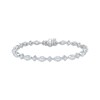 Thumbnail Image 1 of KAY Lab-Grown Diamonds Marquise & Round-Cut Line Bracelet 5 ct tw 14K White Gold 7"