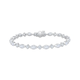 KAY Lab-Grown Diamonds Marquise & Round-Cut Line Bracelet 5 ct tw 14K White Gold 7"