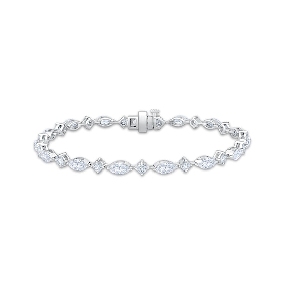KAY Lab-Grown Diamonds Marquise & Round-Cut Line Bracelet 5 ct tw 14K White Gold 7"