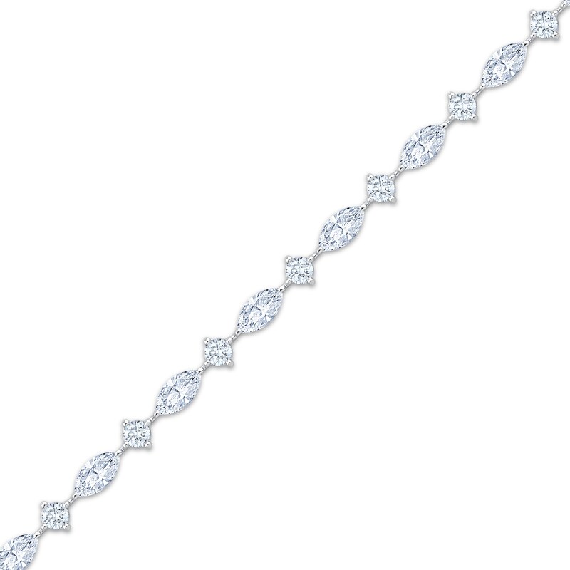 Main Image 2 of KAY Lab-Grown Diamonds Marquise & Round-Cut Line Bracelet 5 ct tw 14K White Gold 7"