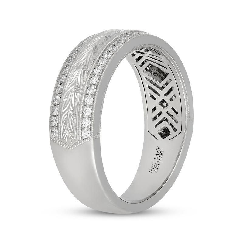 Main Image 2 of Neil Lane Artistry Heritage Men's Lab-Grown Diamond Wedding Band 1/3 ct tw Platinum