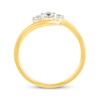 Thumbnail Image 3 of Diamond Three-Stone Bypass Promise Ring 1/5 ct tw 10K Yellow Gold
