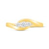 Thumbnail Image 4 of Diamond Three-Stone Bypass Promise Ring 1/5 ct tw 10K Yellow Gold