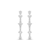Thumbnail Image 2 of Milestones Lab-Grown Diamond Station Hoop Earrings 1 ct tw 10K White Gold