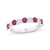 Thumbnail Image 1 of Adore Lab-Grown Diamonds Lab-Created Ruby Anniversary Ring 1/4 ct tw 14K White Gold