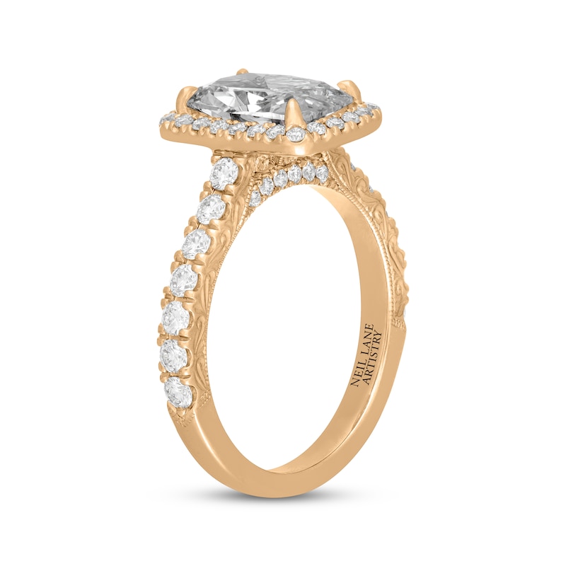 Main Image 2 of Neil Lane Artistry Heritage Cushion-Cut Lab-Grown Diamond Engagement Ring 2-3/4 ct tw 18K Yellow Gold