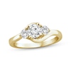 Thumbnail Image 1 of Adore Round-Cut Diamond Three-Stone Swirl Engagement Ring 3/4 ct tw 14K Yellow Gold