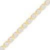 Thumbnail Image 2 of KAY Lab-Grown Diamonds Multi-Stone "XO" Link Bracelet 3/4 ct tw 24K Yellow Gold Vermeil Sterling Silver 7.25"