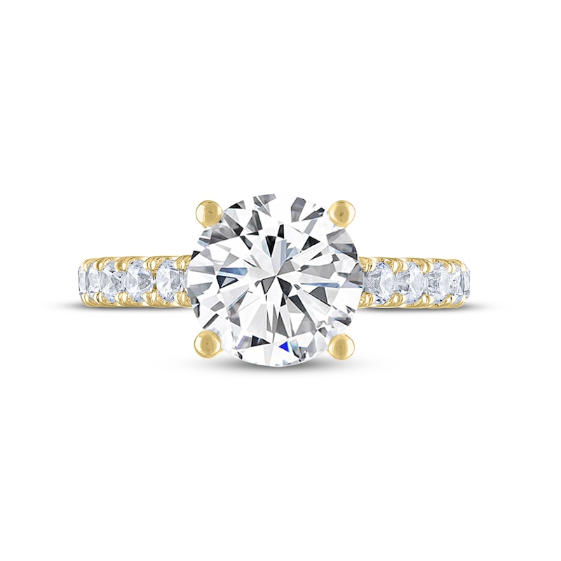 Main Image 3 of THE LEO Legacy Lab-Grown Diamond Round-Cut Engagement Ring 3-1/2 ct tw 14K Yellow Gold