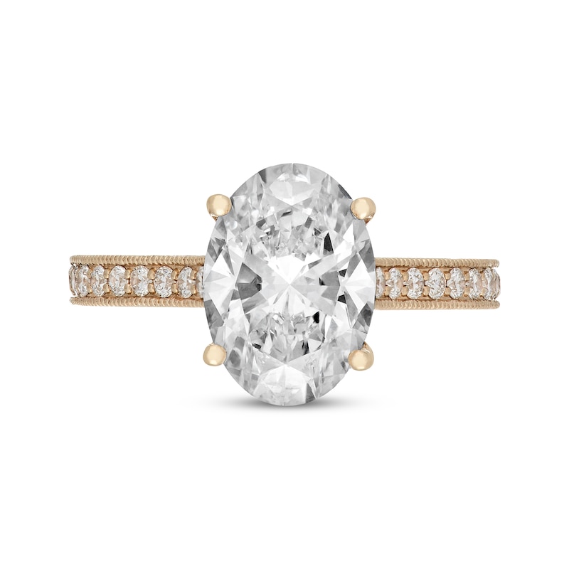 Main Image 3 of Neil Lane Artistry Heritage Oval-Cut Lab-Grown Diamond Engagement Ring 3-5/8 ct tw 14K Yellow Gold