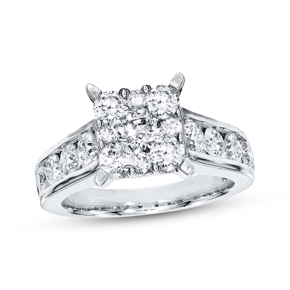 Adore Diamond Engagement Ring 2 ct tw Round-cut 14K White Gold