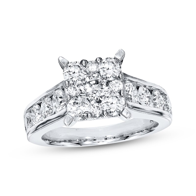 Main Image 1 of Adore Diamond Engagement Ring 2 ct tw Round-cut 14K White Gold