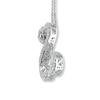 Thumbnail Image 2 of Open Hearts Necklace 1/2 ct tw Diamonds 14K White Gold