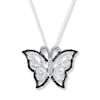 Thumbnail Image 0 of Butterfly Necklace 1/4 ct tw Diamonds Sterling Silver
