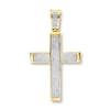 Thumbnail Image 0 of Men's Diamond Cross Charm 1 ct tw Round-cut 14K Gold-Plated