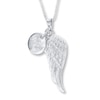 Thumbnail Image 1 of Angel Wing Necklace Diamond Accent Sterling Silver