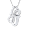 Thumbnail Image 0 of Heart/Infinity Necklace Diamond Accents 10K White Gold 18"