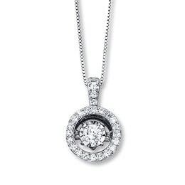 Unstoppable Love 1/2 ct tw Necklace 14K White Gold 18&quot;
