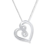 Thumbnail Image 0 of Infinity Heart Necklace 1/20 ct tw Diamonds Sterling Silver 18"