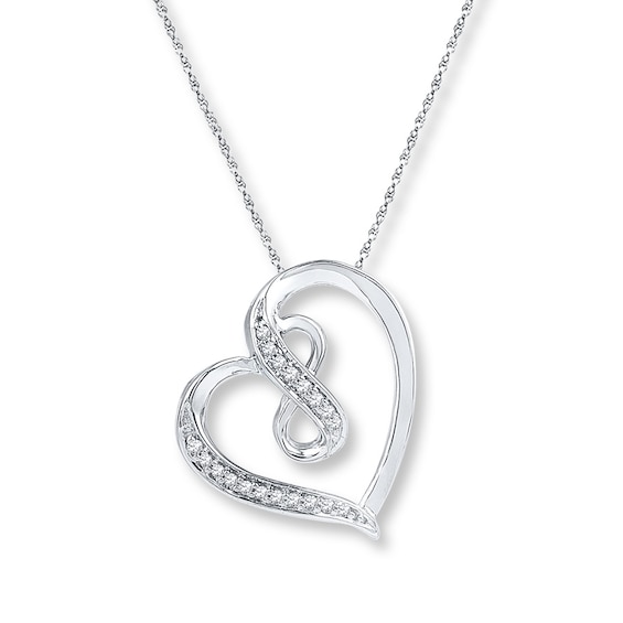 Silver Signity CZ Heart Key Necklace – Jewelure