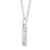 Thumbnail Image 2 of Diamond Heart Necklace 1/10 ct tw Round-cut Sterling Silver 18"
