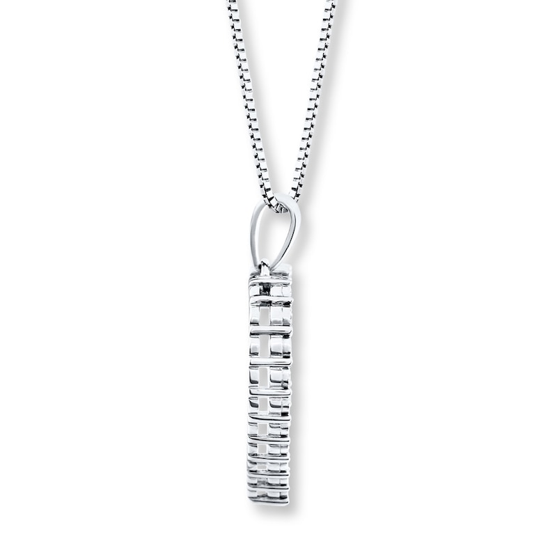 Main Image 2 of Diamond Heart Necklace 1/10 ct tw Round-cut Sterling Silver 18"