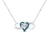 Thumbnail Image 1 of Heart Infinity Necklace 1/10 ct tw Diamonds Sterling Silver